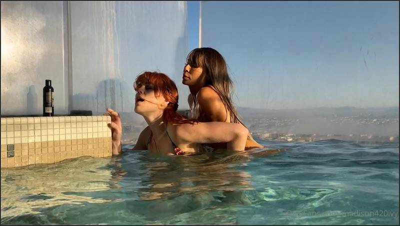 Madison Ivy Rooftop Pool Gg